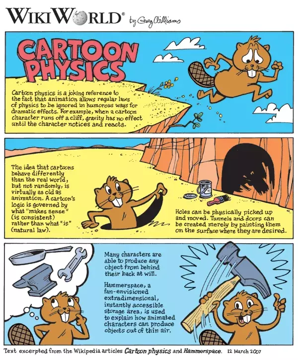 regeln der physik bei cartoons