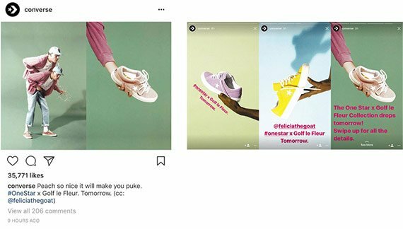 Instagram Story Post Verknüpfung Converse Brand