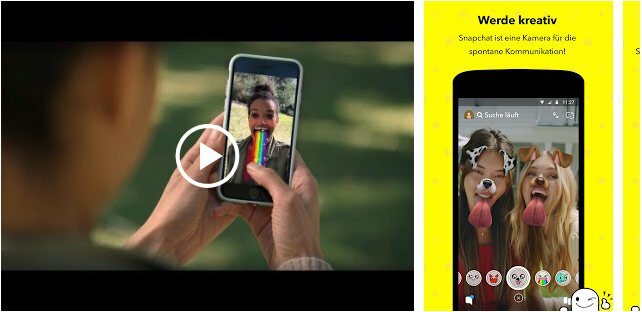 Snapchat Präsentation Google Play Store