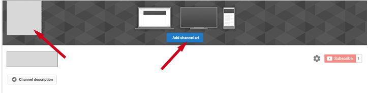 add profile picture and channel art