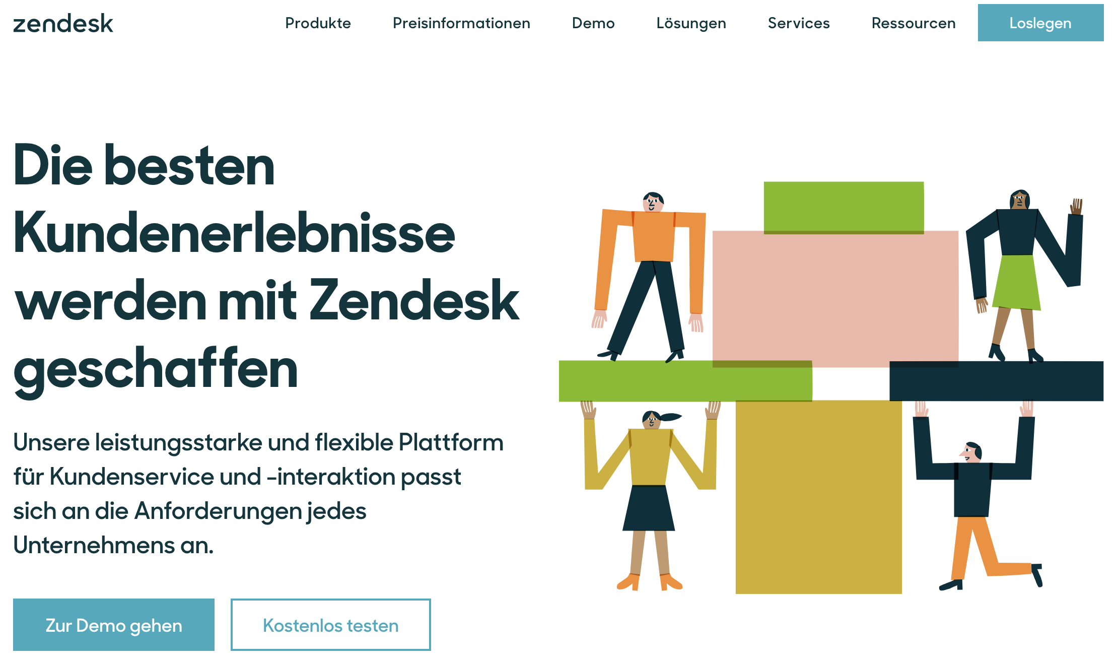 zendesk landingpage call to actions